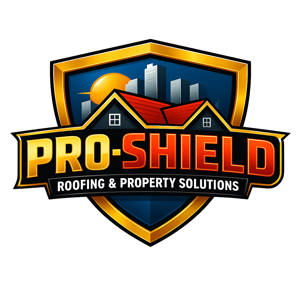 pro shield roofing solutions logo upscaled transparent